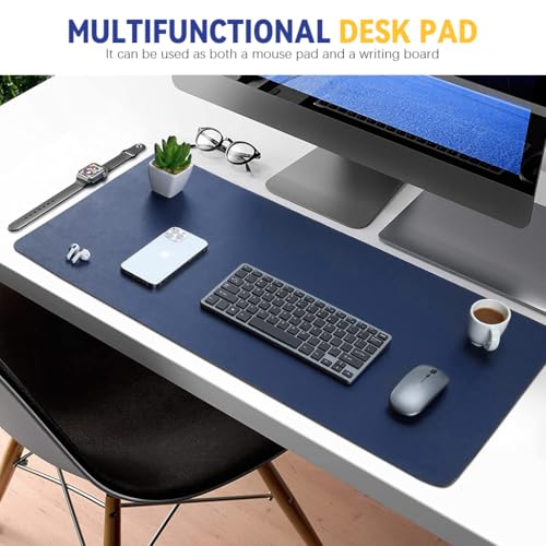 ZORBES® Desk mat, Desk Top Mouse Mat 100x50cm, Double-Sided PU Leather Pad, Fashion Office Desk Pad Waterproof & Non-Slip Office Writing Surface Protector for Laptop, Keyboard, and Mouse ZORBES® Desk mat, Desk Top Mouse Mat 100x50cm, Double-Sided PU Leather Pad, Fashion Office Desk Pad Waterproof & Non-Slip Office Writing Surface Protector for Laptop, Keyboard, and Mouse